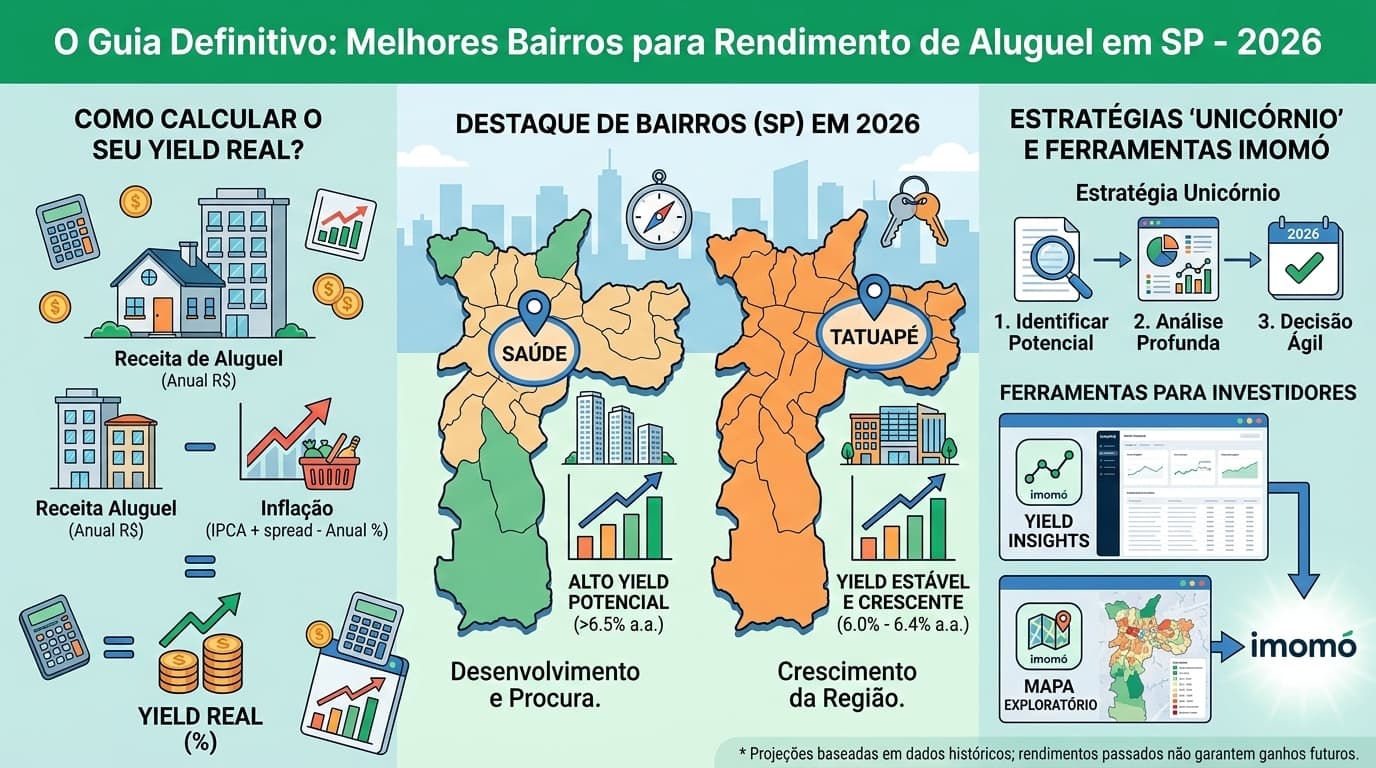 Rendimentos Imobiliários em 2026: Os Melhores Yields de Aluguel em SP